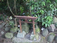 Tiny shrine with many miniature snakes.