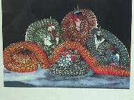 Several interwoven kagura dragons.